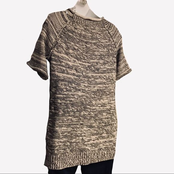 CAbi Style 973 Marled Short Sleeve Neutral Sweater Tunic Gray Medium - Picture 13 of 16